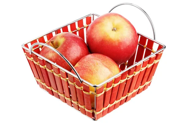 Apples in a basket — Stock Photo, Image