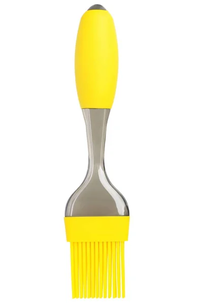 Yellow silicone pastry brush — Stock Photo, Image