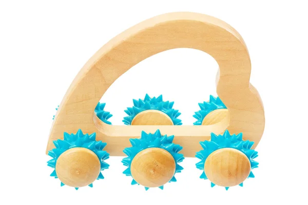 Wooden massager with spikes for the body — Stock Photo, Image