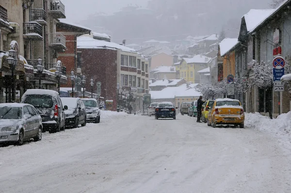 Snowfall in Veliko Tarnovo — Stock Photo, Image