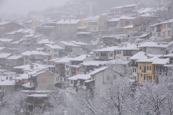 Blizzard in the City of Veliko Tarnovo — Stock Photo, Image