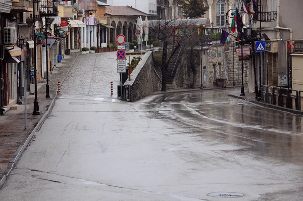 Veliko Tarnovo Bulgaria Marzo 2020 Strade Vuote Della Città Durante — Foto Stock