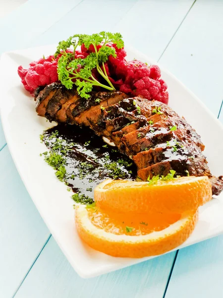 soslu domuz filetosu