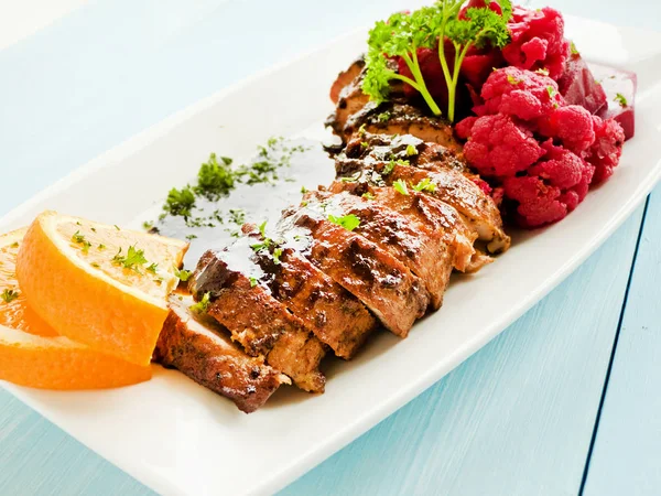 soslu domuz filetosu