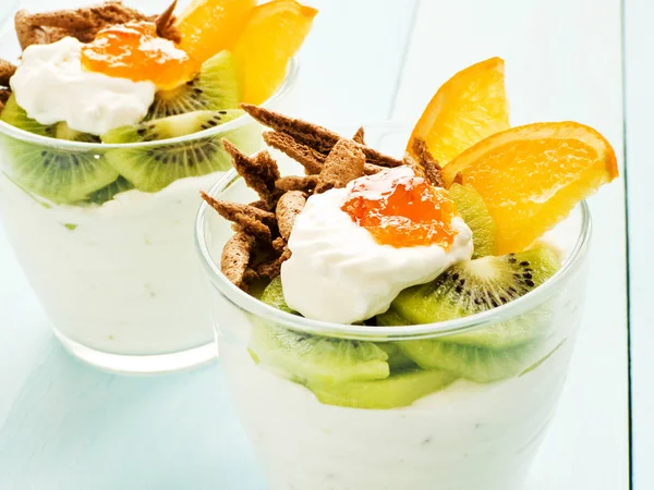 Fruta Panna Cotta — Foto de Stock