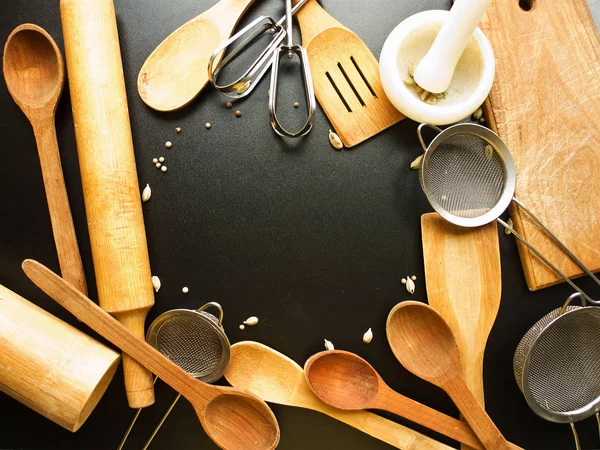 Cucina utensile sfondo — Foto Stock