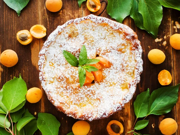 Torta de damasco doce — Fotografia de Stock