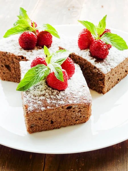 Brownie con bayas — Foto de Stock