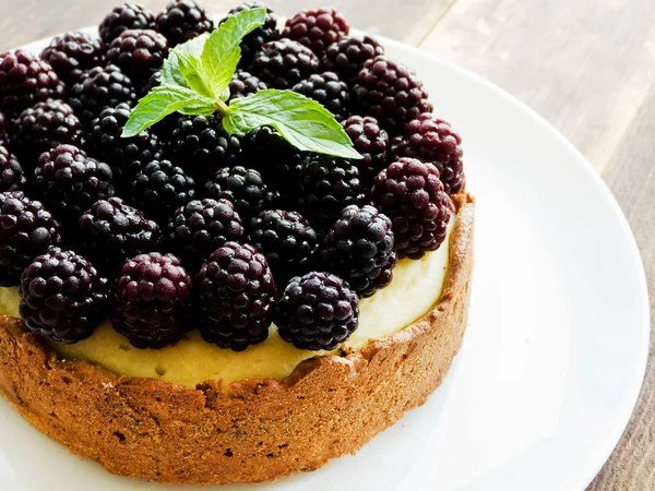 Bolo de queijo fresco assado — Fotografia de Stock