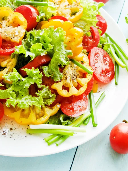 Salada de tomate vermelho-amarelo — Fotografia de Stock