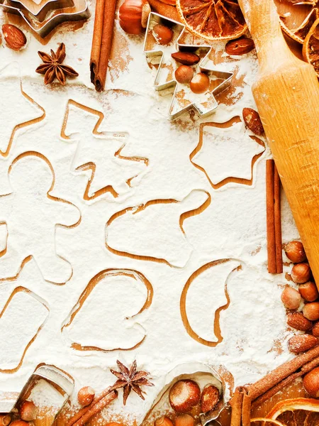 Hintergrund Weihnachtsbacken — Stockfoto