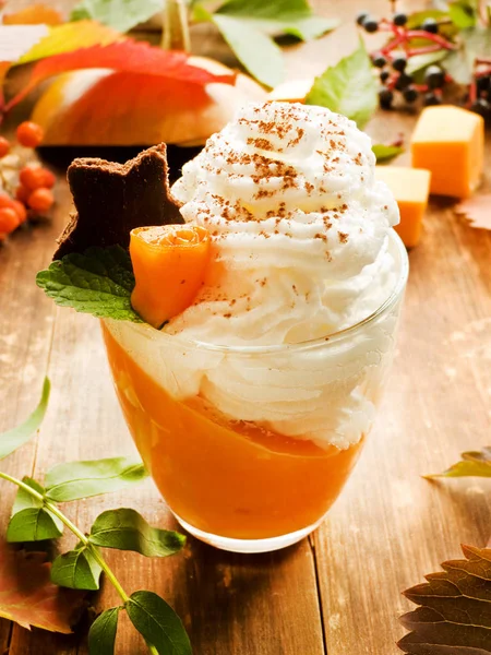 Pumpkin panna cotta — Stock Photo, Image