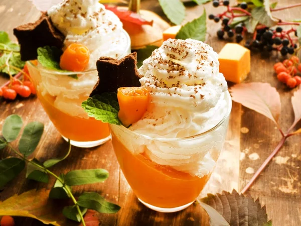 Pumpa pannacotta — Stockfoto