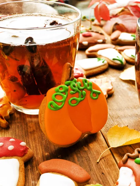 Herfst gingerbread koekjes — Stockfoto