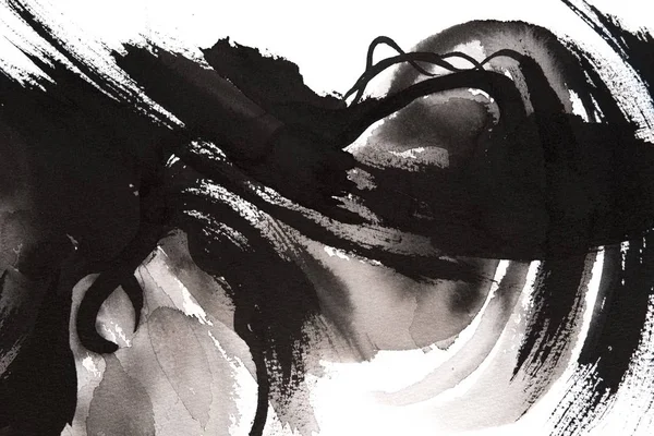 Black and white Ink Brushstrokes