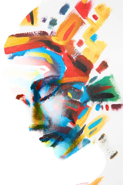 Kadın solma portresi fırça darbeleri çizilmiş