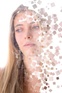 Paintografi. Tabloyla birleştirilmiş bir portre.