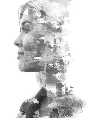 Paintografi. Tabloyla birleştirilmiş bir portre.