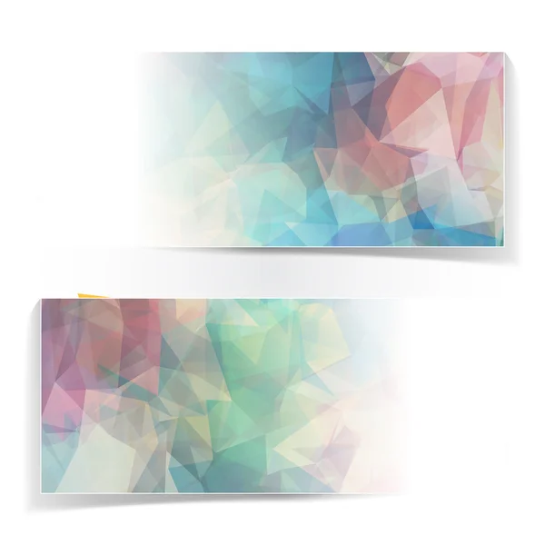 Conjunto abstrato de banners coloridos — Vetor de Stock