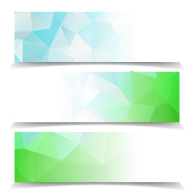 Soyut doğal afiş kümesi