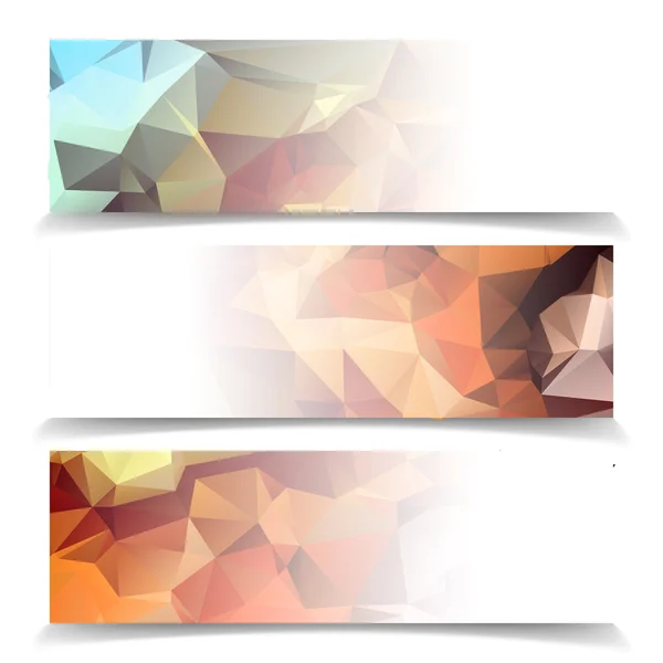 Conjunto abstracto de banderas coloridas — Vector de stock