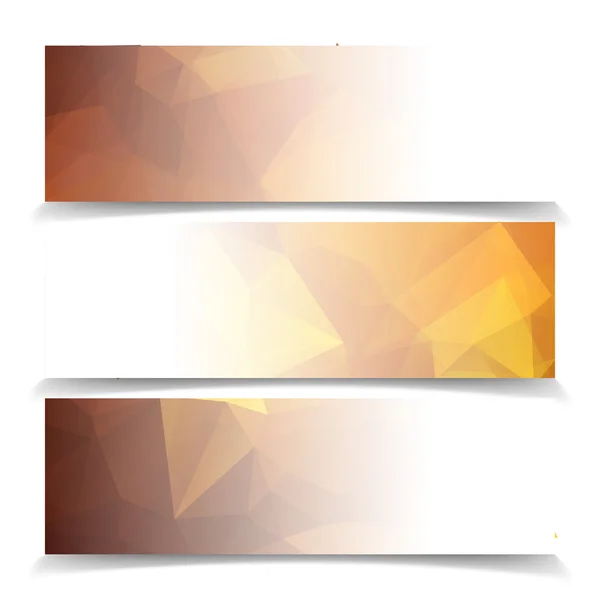 Conjunto de banners laranja abstrato —  Vetores de Stock