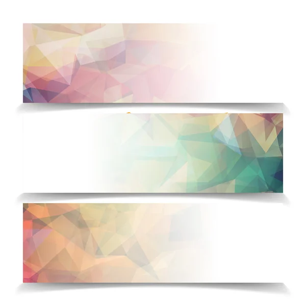 Abstract Colorful banners set — Stock Vector