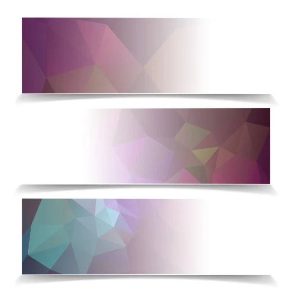 Set of Abstract purple banners — Stock Vector