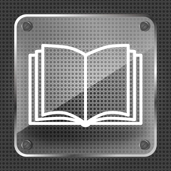 Ikonę książki szkła — Wektor stockowy
