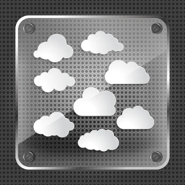 Clouds collection icon — Stock Vector