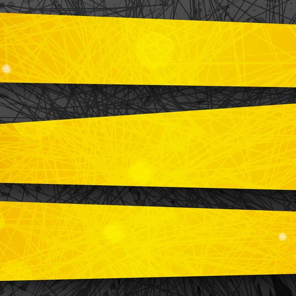 Tmavé pozadí abstraktní s žlutými čarami — Stockový vektor