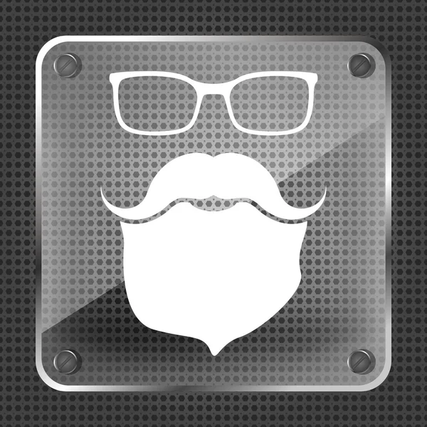 Twarz z ikoną okulary — Wektor stockowy