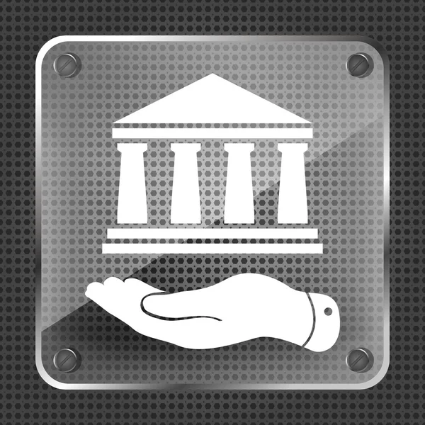 Prezentacji ikonę strony banku — Wektor stockowy