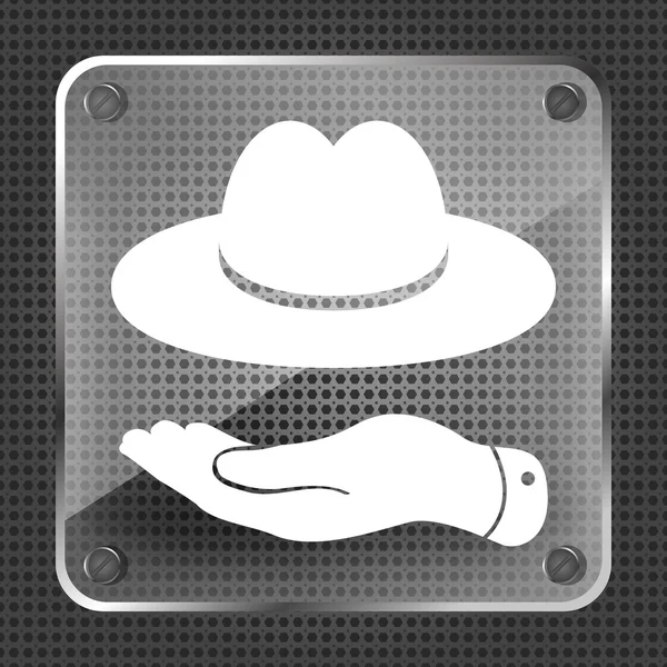 Main montrant chapeau icône — Image vectorielle