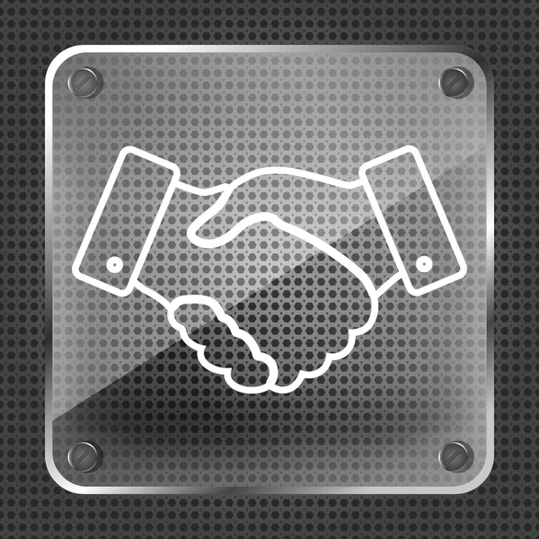Handshake tunn linje-ikonen — Stock vektor