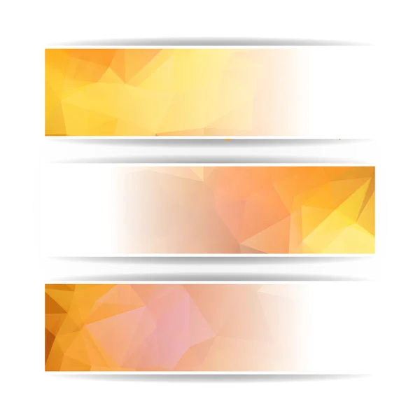 Conjunto de banners laranja —  Vetores de Stock