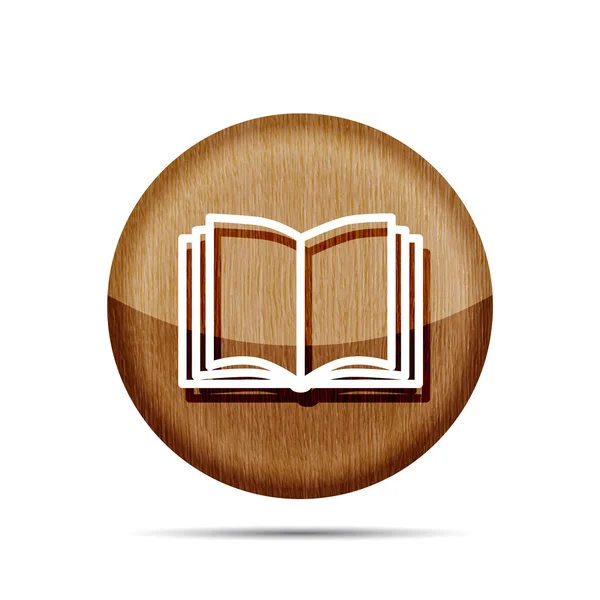 Libro abierto icono — Vector de stock