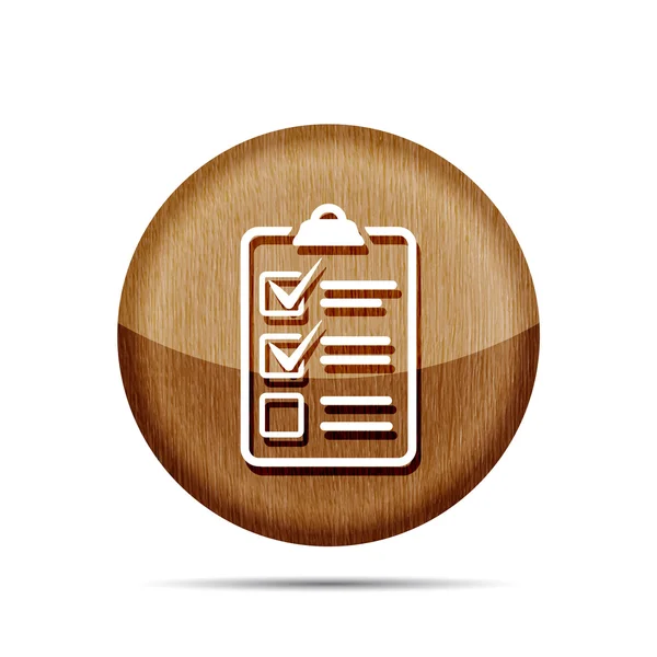 Wooden check list icon — Stock Vector