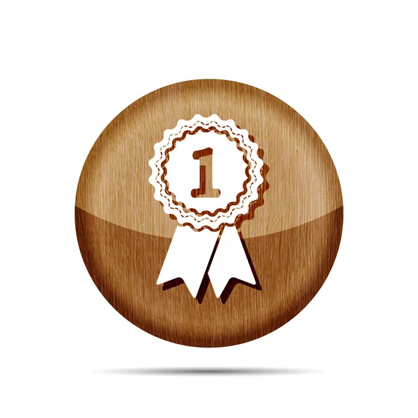 Award badge with ribbons icon — Stock vektor