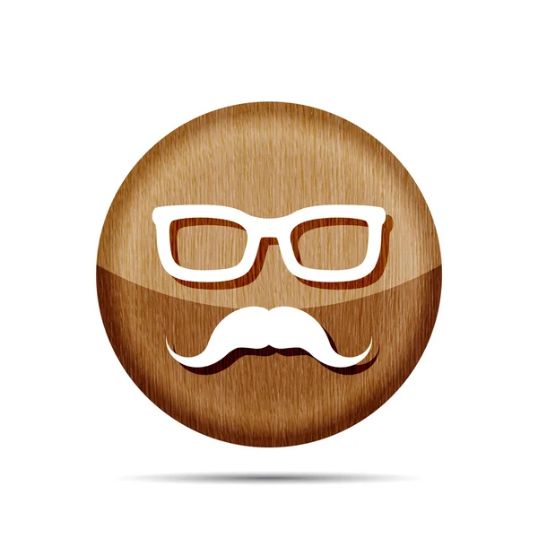 Okulary z ikoną wąsy — Wektor stockowy