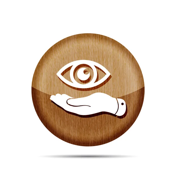 Hand vertegenwoordigt het oogpictogram — Stockvector