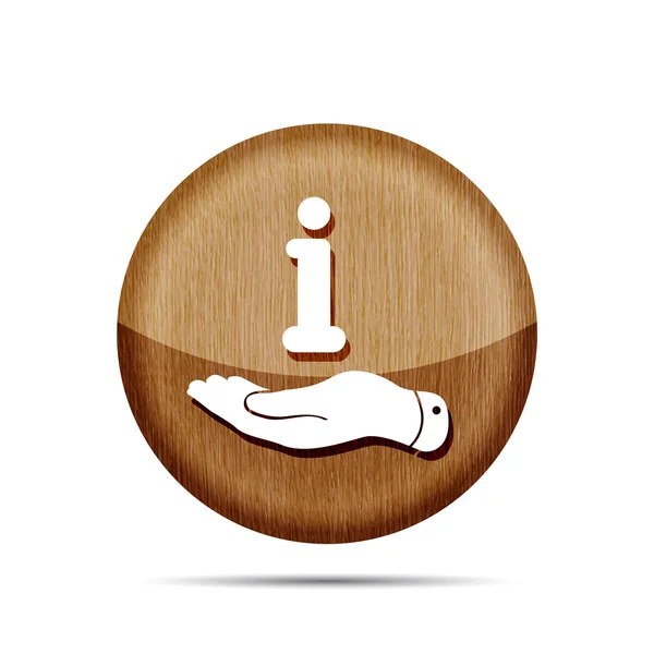 Hand offers information icon — Stock Vector