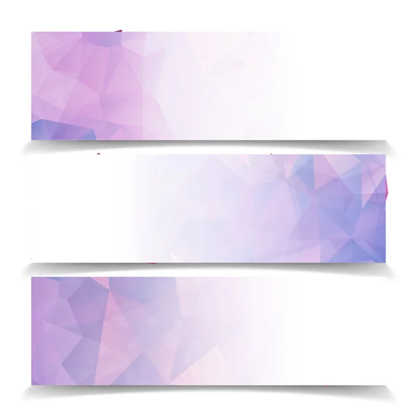 Set of  purple pastel banners — Διανυσματικό Αρχείο