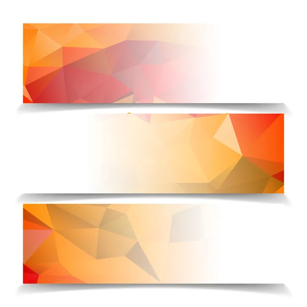 Conjunto de banners laranja —  Vetores de Stock