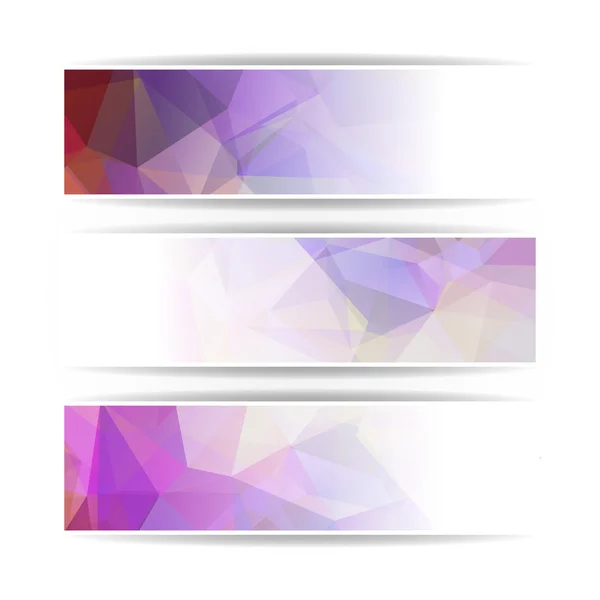 紫のバナーの設定 — ストックベクタ