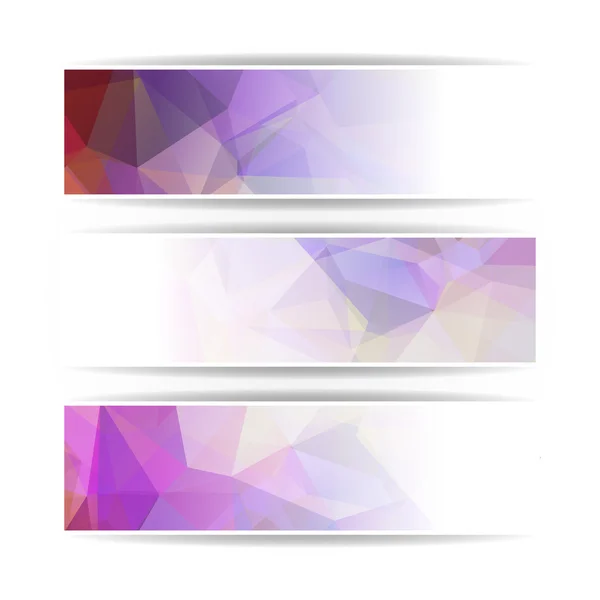 Set di banner viola — Vettoriale Stock