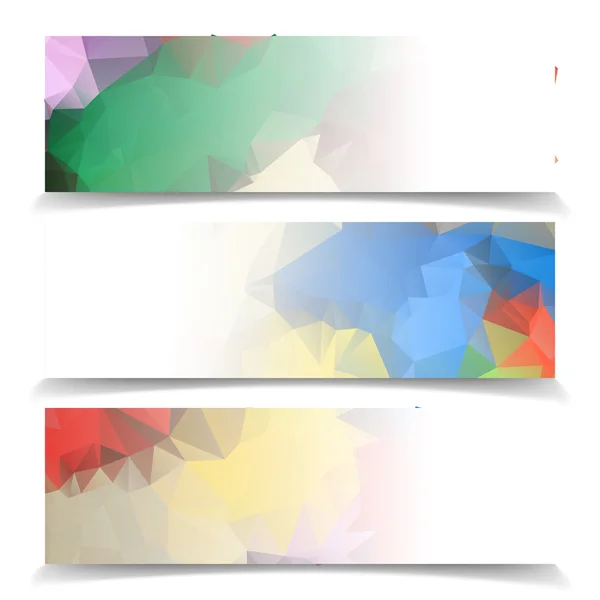Σύνολο πολύχρωμων banners — Διανυσματικό Αρχείο