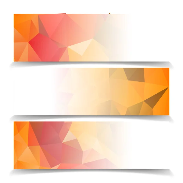 Orange banners set — Stockový vektor