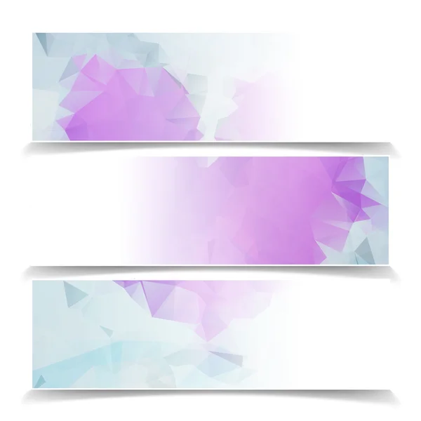 Фиолетовые баннеры — стоковый вектор