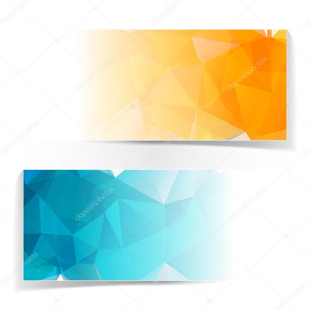 Colorful Triangular banners set